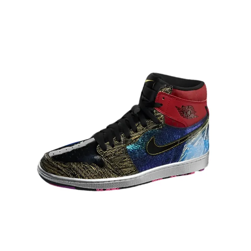 Jordan Air Jordan 1 Vintage Basketball Shoes Men High Top Yellow-2