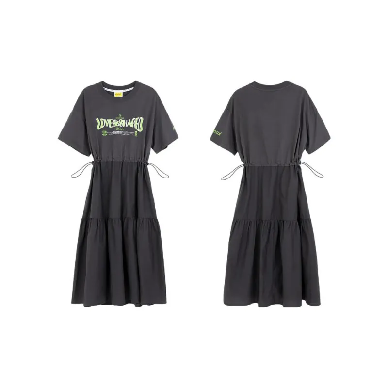 B.Duck Short Sleeved Dresses Women's Gray-2