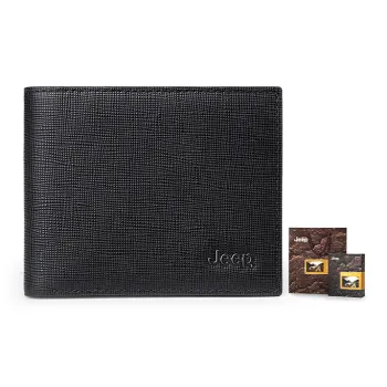 Jeep Cow Leather Wallet Regular Men's Black