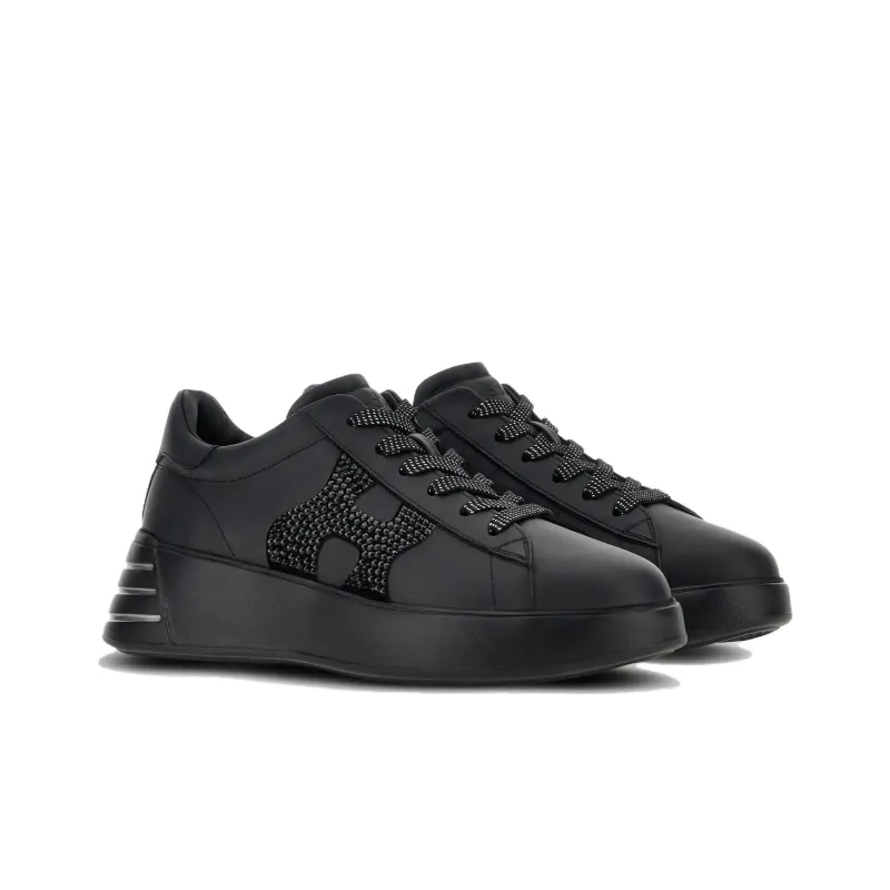 HOGAN Rebel Low-Top Casual Shoes Women's Black-1
