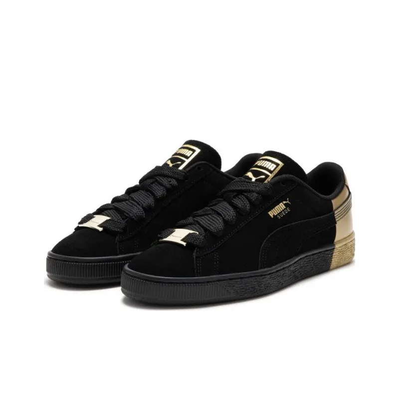 Puma Suede Black Gold Metallic-2