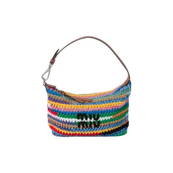 MIU MIU Leather Handle One Shoulder Underarm Bag Handbag Women's Rainbow