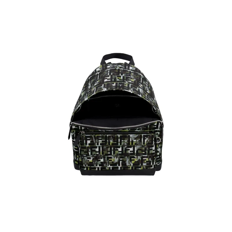 FENDI Calfskin With Canvas Backpack Men's Multicolor-2
