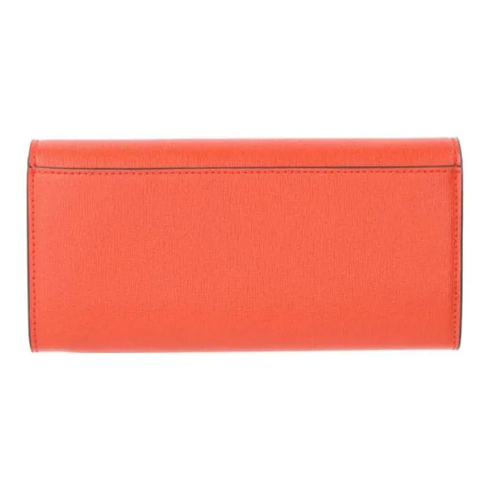 Furla Cow Leather Long Wallets Women's Orange-2