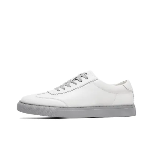 FAIRWHALE Skateboard Shoes Men Low-Top White