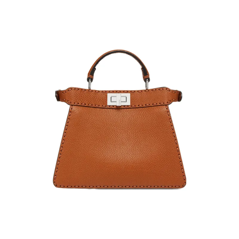 FENDI Peekaboo ISeeU Calfskin Shoulder Bag, Crossbody Bag, Handbag Trumpets Women's Brown-2
