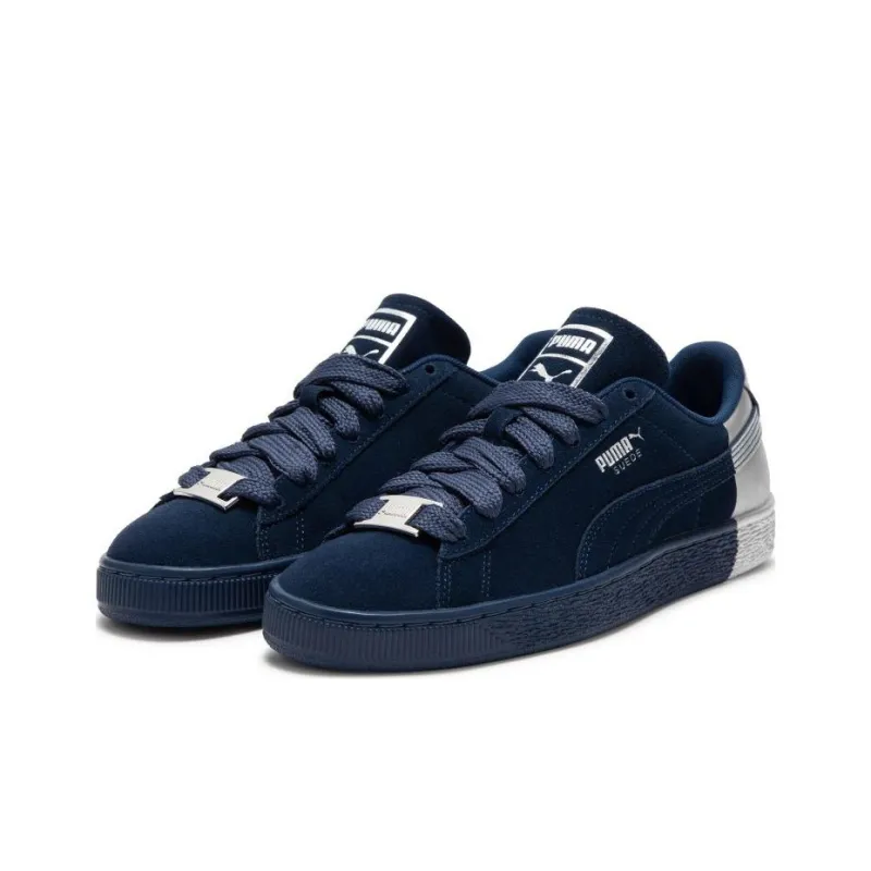 Puma Suede Navy Silver-2