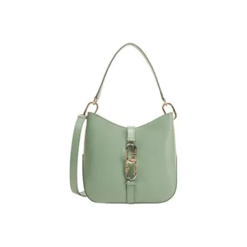 Furla Sirena Collection Cow Leather Bucket Bags Handbags Shoulder Bag Crossbody Bag Small Size Women's Olive Green
