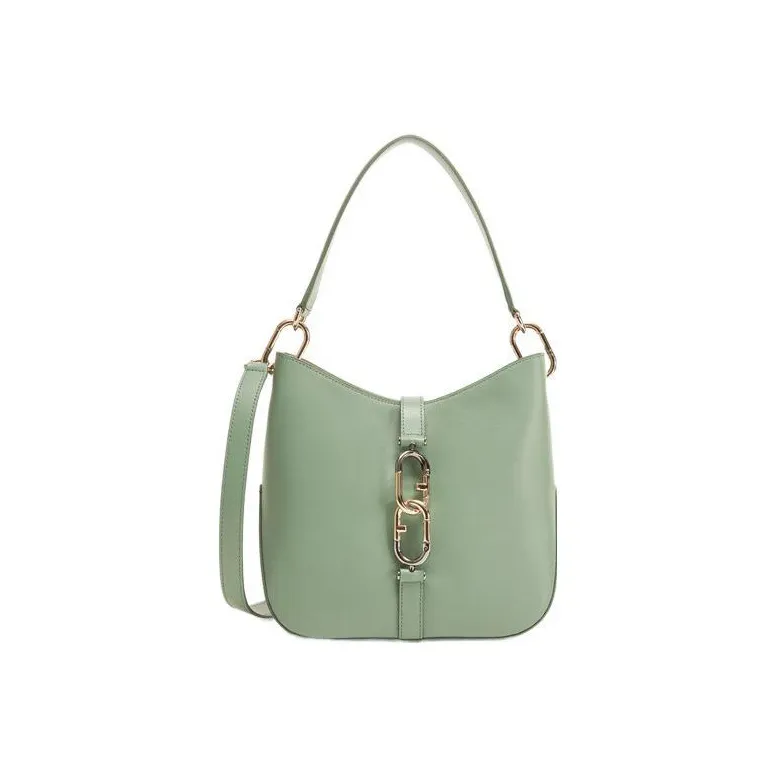 Furla Sirena Collection Cow Leather Bucket Bags Handbags Shoulder Bag Crossbody Bag Small Size Women's Olive Green-0
