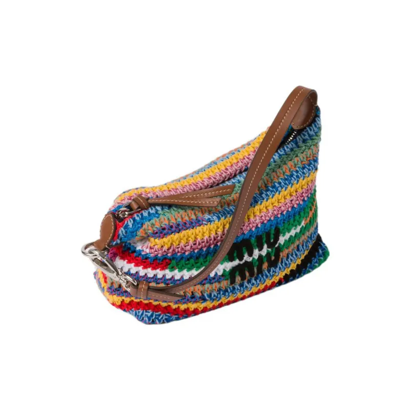 MIU MIU Leather Handle One Shoulder Underarm Bag Handbag Women's Rainbow-1