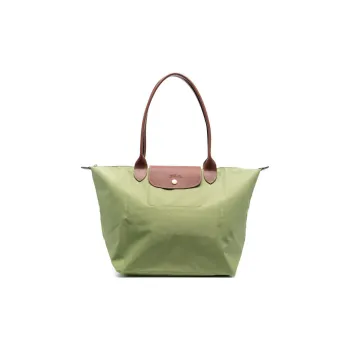 LONGCHAMP Le Pliage Canvas With Leather Dumpling Bag Handbag Shoulder Bag Women's Olive Green