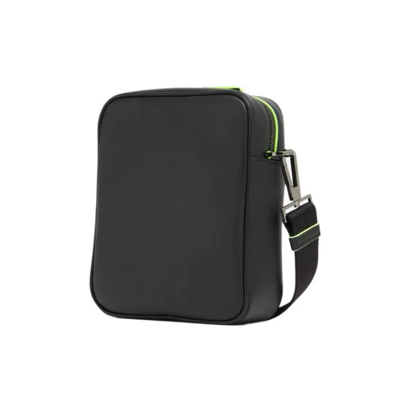 VERSACE Leather Shoulder Bag Crossbody Bag Regular Men's Black/Green-1