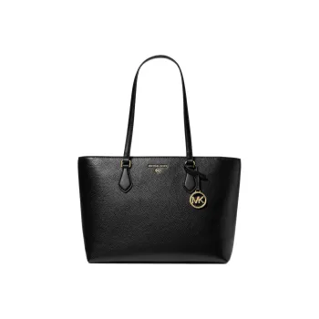 MICHAEL KORS Valerie Litchi Grain Leather One Shoulder Handbags Large Size Women's Black