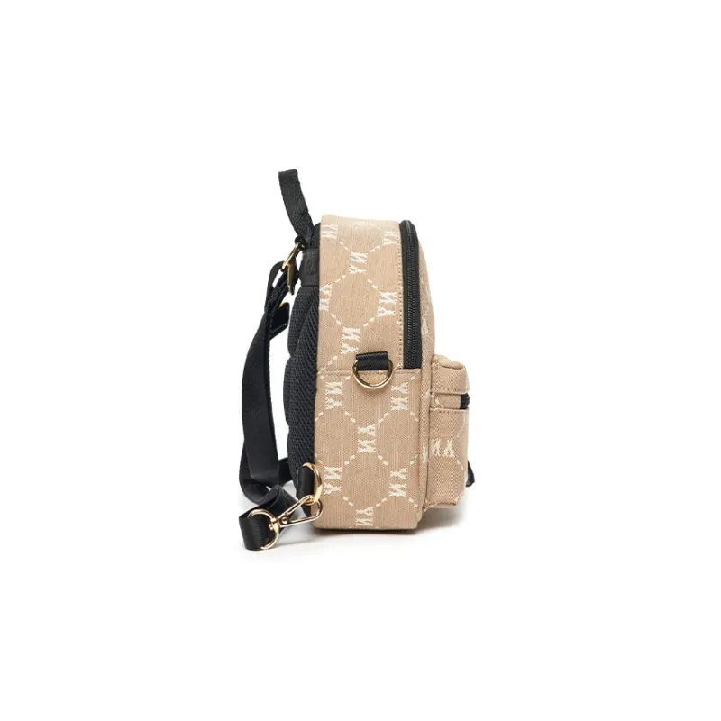 MLB Monogram Collection Polyester Backpack Mini Women's Brown-3