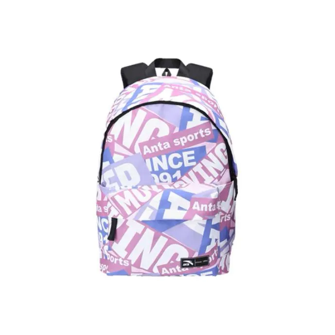Anta PU Backpack Regular Unisex Apricot Pink/Champagne Purple-1