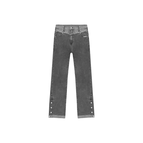 XINYINSU Deconstruction Jeans Unisex Dark Gray