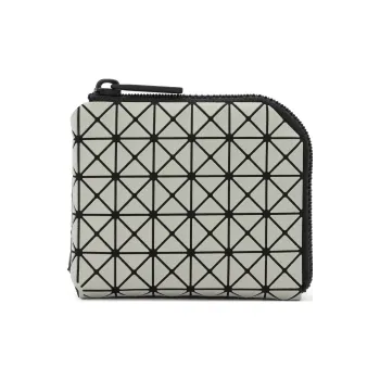 ISSEY MIYAKE Clam Wallet Polyurethane Coin Purses Wallets Unisex Light Gray