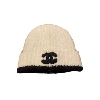 CHANEL Wool Beanies Women's White