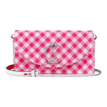CL LUBOTING Canvas One Shoulder Crossbody Clutch Regular Women's Pink/White