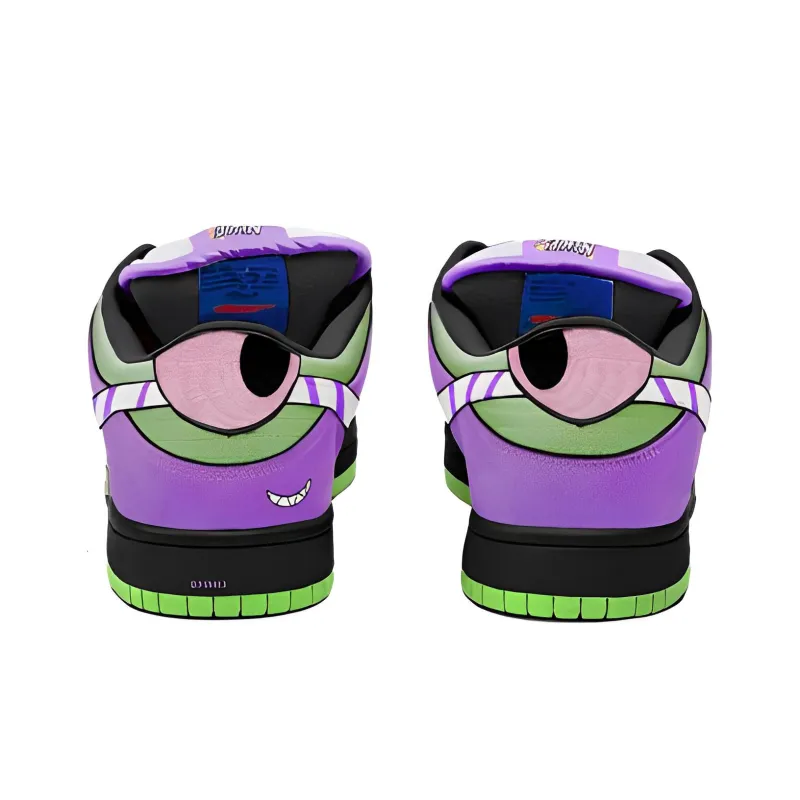 Powerpuff Girls x Nike Dunk SB Majin Chirps Slip Resistant Low Top Skateboard Shoes Men's Purple-0
