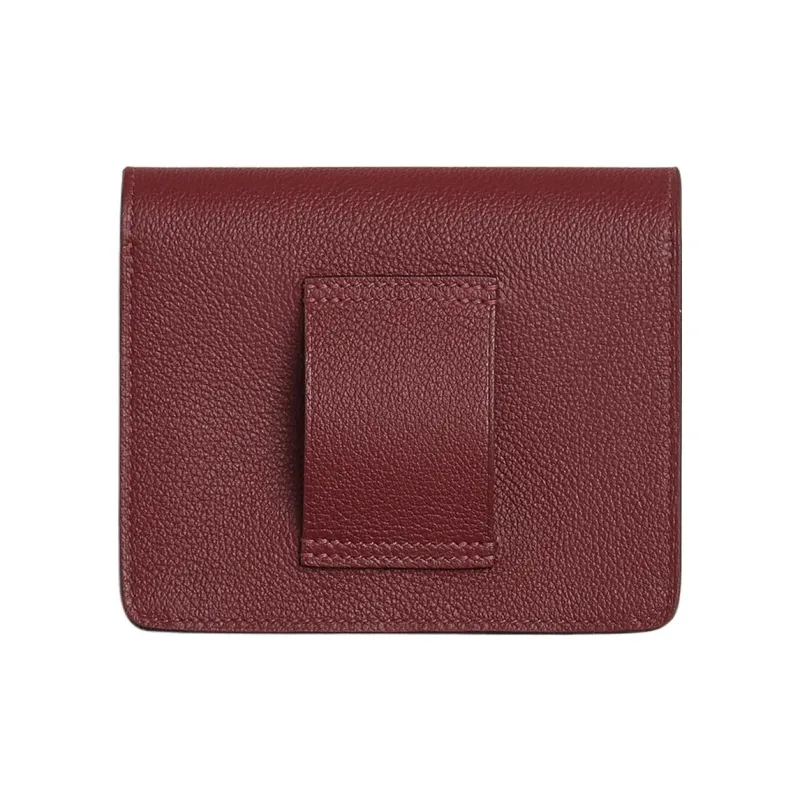 HERMES Roulis Evercolor Calfskin Pig Nose Bag Clutch Fanny Pack Wallet Women's Hermès Red/Orchid Pink-1