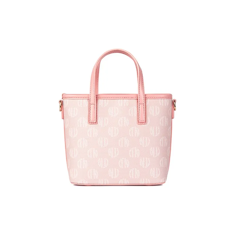 TUCANO PVC One Shoulder Handbag Medium Size Women's Light Pink/Beige Apricot-2