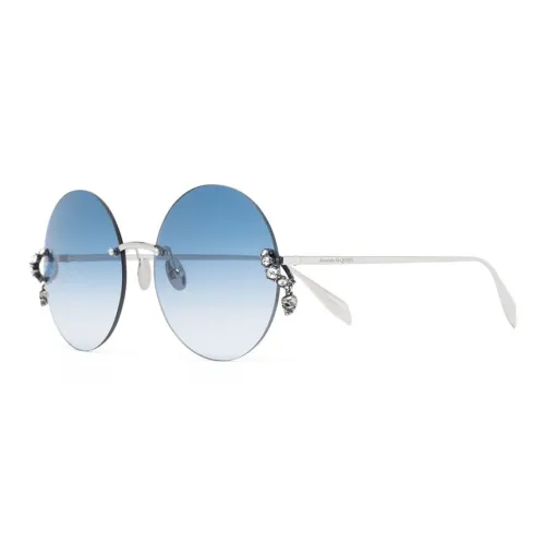 Alexander McQueen Skull-pendant Round Sunglasses