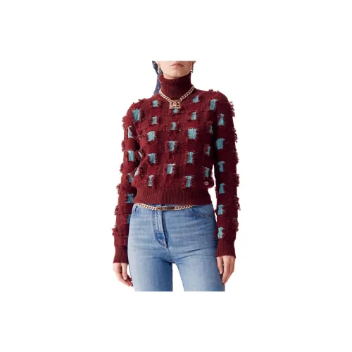 CHANEL Sweater Women's Red