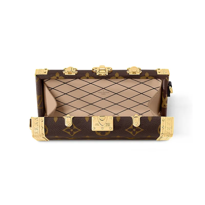 LOUIS VUITTON Vanity Canvas With Leather Makeup Case, Crossbody Bag, Shoulder Bag Women's Brown-3