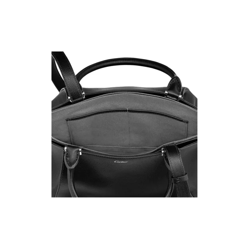 CARTIER Leather Handbag Women's Black-1