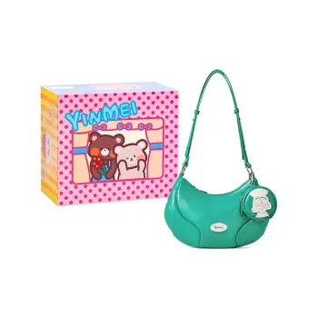 Sound For Life PU Shoulder Bag Dumpling Bag Shoulder Bag Crossbody Bag Small Size Women's Green/Ecru