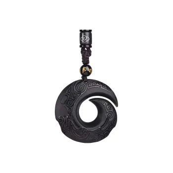 AWD Jade Necklaces Unisex Black