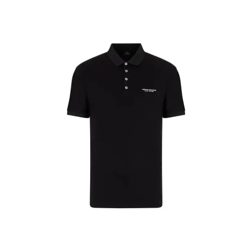 ARMANI EXCHANGE Polo Shirts Men Black