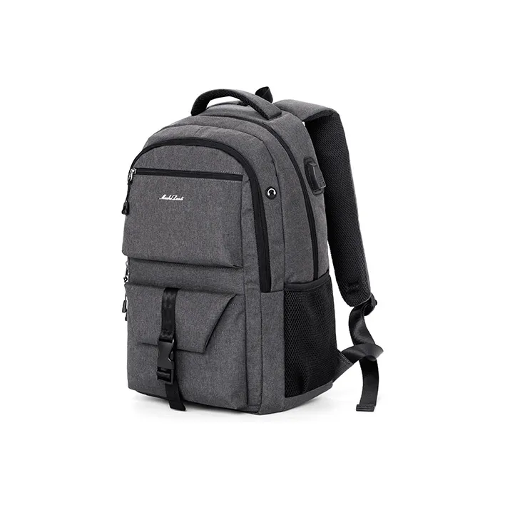 MashaLanti Fabric Backpack Large Size Men's Gray-2