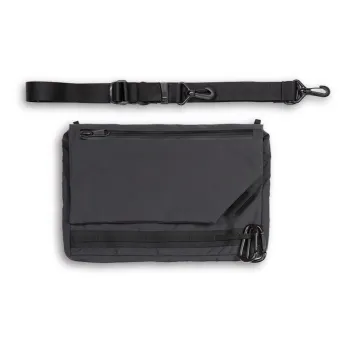 SanseiOriginal Fabric Shoulder Bag Medium Size Unisex Black
