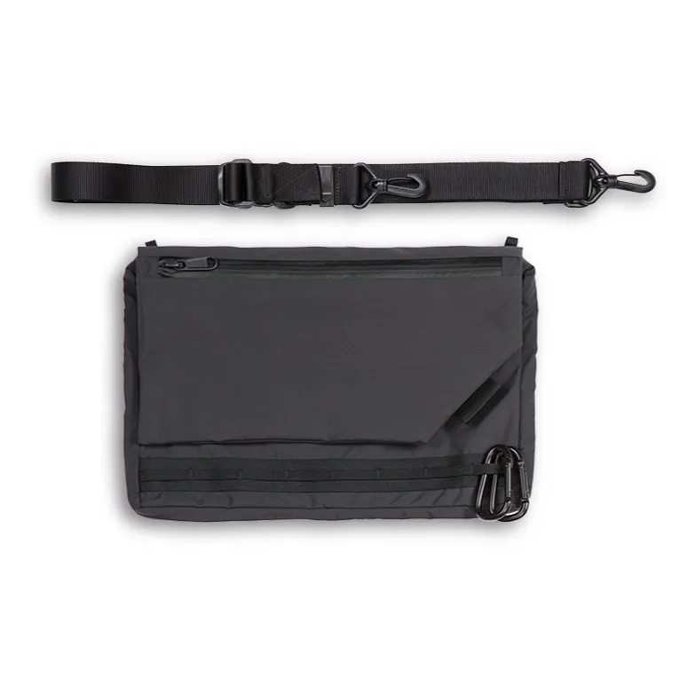 SanseiOriginal Fabric Shoulder Bag Medium Size Unisex Black-0