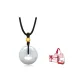 Jadeite Peaceful Buckle Pendant+Gold Bead, Black+Love Letter Box