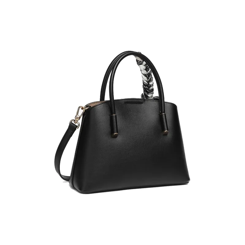OMI Polyurethane Synthetic Leather Shopping Bag, One Shoulder Handbag Regular Women's White/Black/Khaki-7