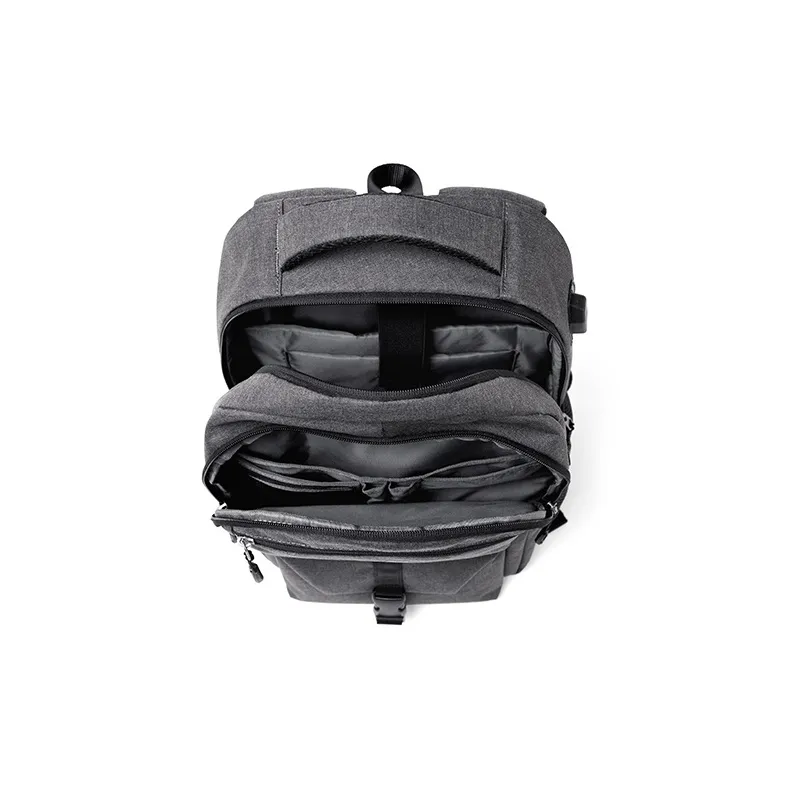 MashaLanti Fabric Backpack Large Size Men's Gray-5