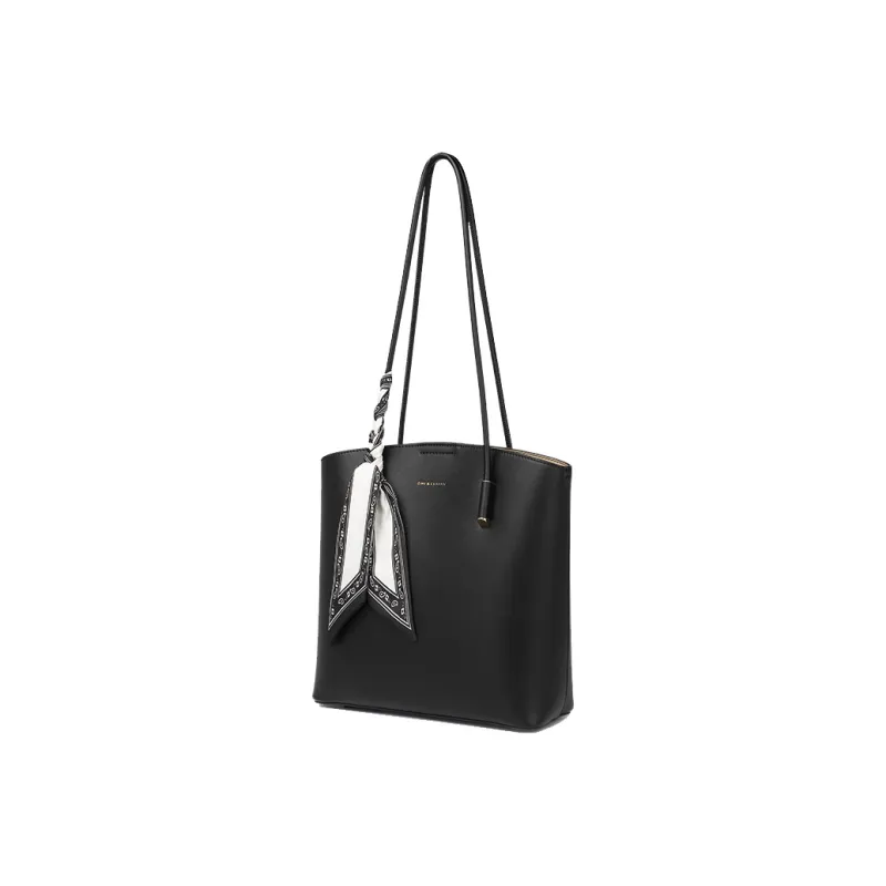 OMI Polyurethane Tote Bag, Shopping Bag, Handbag, Shoulder Bag Medium Size Women's Black-1