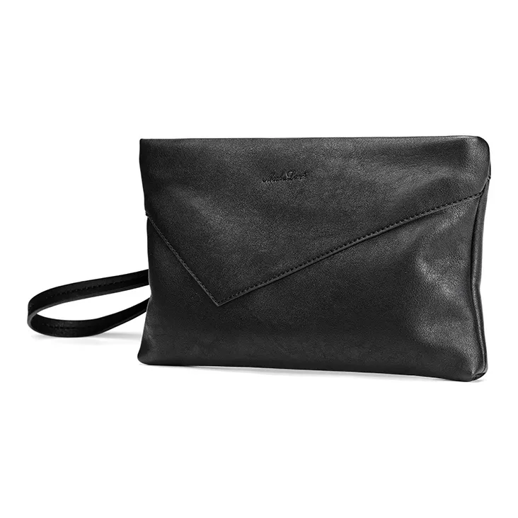 MashaLanti PU Envelope Bag Handbag Clutch Regular Men's Black-1