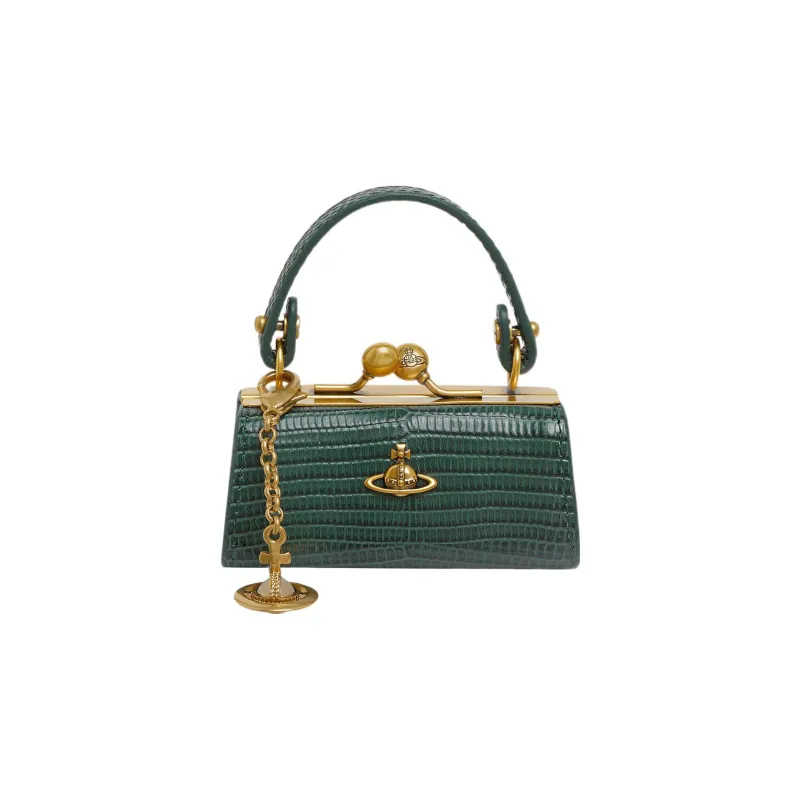 Vivienne Westwood Cow Leather Handbag Women's Green-0