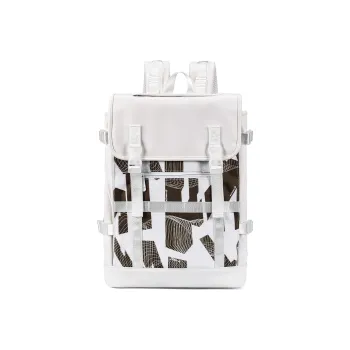 DRACONITE PU Backpack Regular Unisex White Coffee