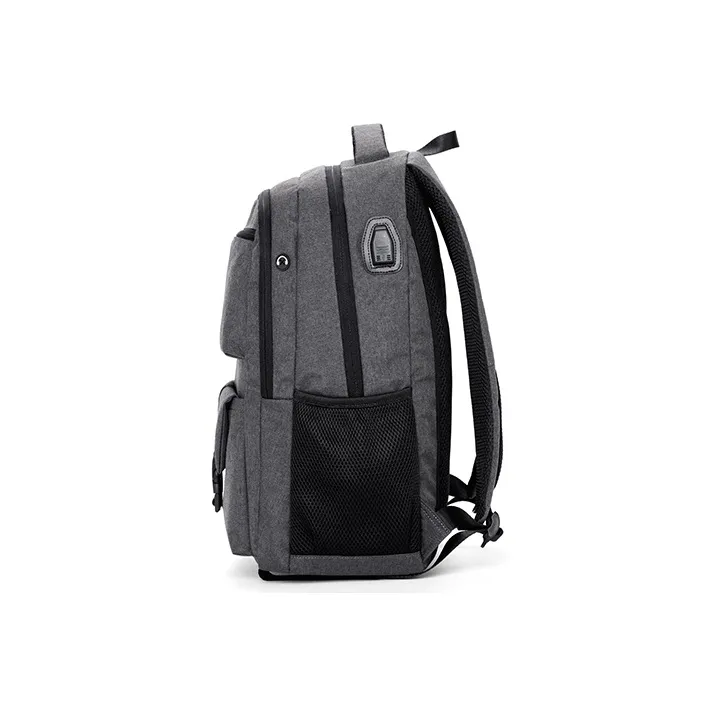 MashaLanti Fabric Backpack Large Size Men's Gray-3