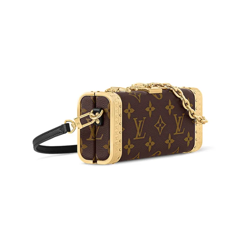 LOUIS VUITTON Vanity Canvas With Leather Makeup Case, Crossbody Bag, Shoulder Bag Women's Brown-1