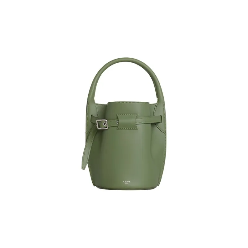 CELINE Calfskin Bucket Bags Shoulder Bag Crossbody Bag Handbag Regular Women's Light Green-0