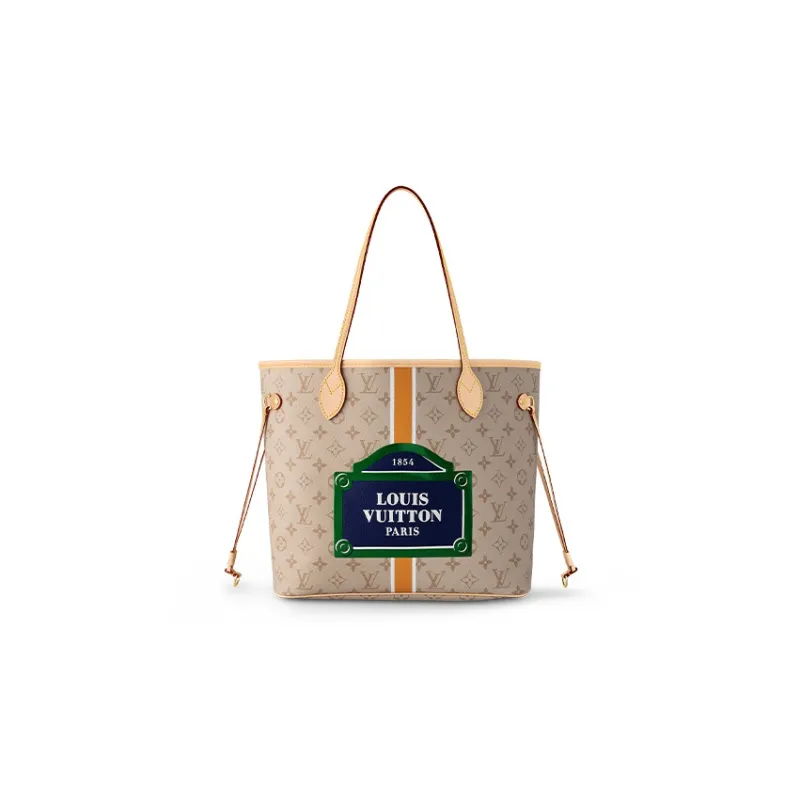 LOUIS VUITTON Neverfull Mm Beige/Ocher-0