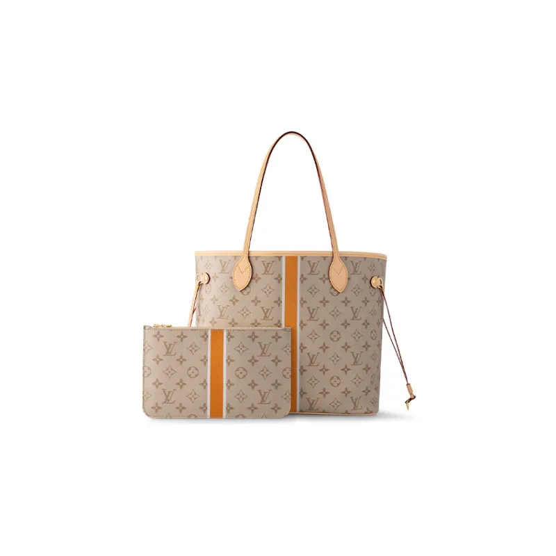 LOUIS VUITTON Neverfull Mm Beige/Ocher-2