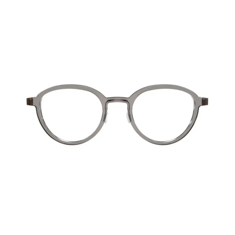 LINDBERG Plate Frame Titanium Irregular Shape Eyeglass Frames Unisex Gray-1