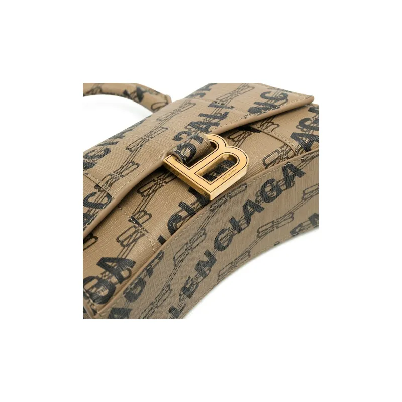 Balenciaga Polyurethane Handbag Shoulder Bag Women's Brown/Black-2